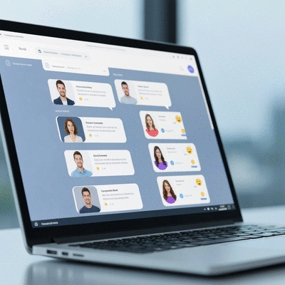AI-powered personalized customer engagement on a laptop screen