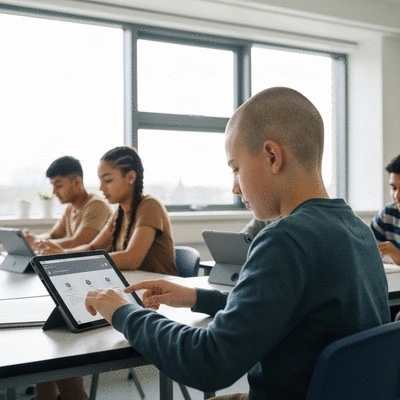 AI-powered personalized learning experience on a tablet